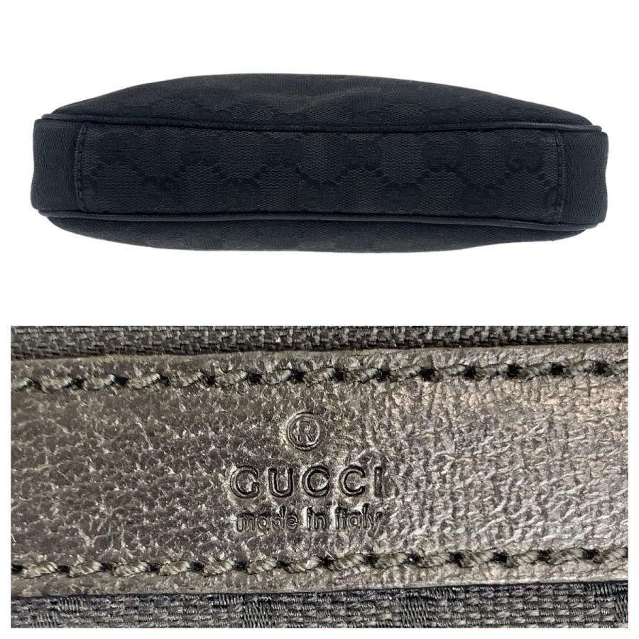 GUCCI グッチ GG柄 ブラック 黒 シルバー金具 GGキャンバス GUCCI グッチ GG柄 ブラック 黒 シルバー金具 GGキャンバス