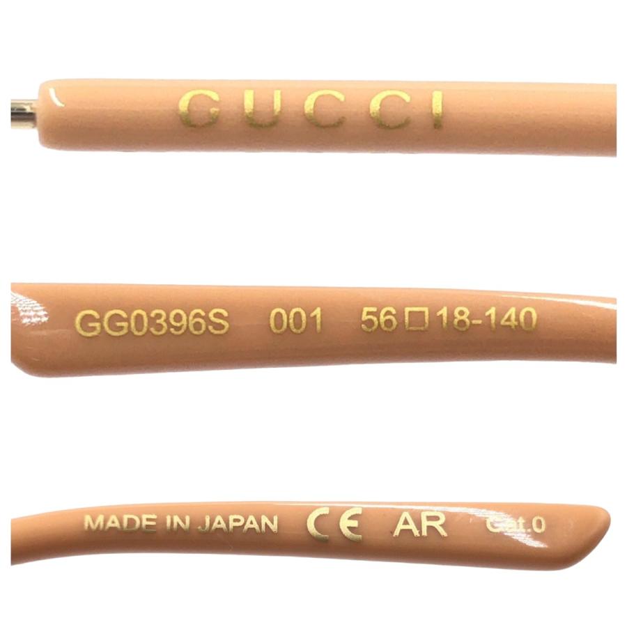 GUCCI 美品 グッチ ゴールド メタル GG0396S 001 56□18 140 GUCCI 美品 グッチ ゴールド メタル GG0396S 001 56□18 140