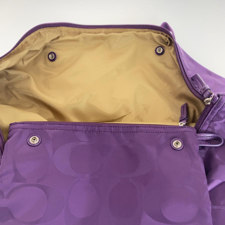 COACH 美品 コーチ シグネチャー ポケッタブルウィークエンダー