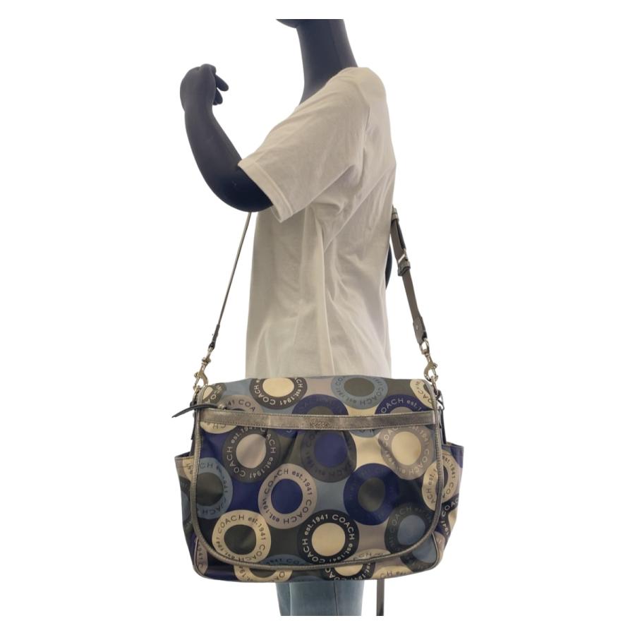 COACH（コーチ） 美品 スナップヘッド ブルー マルチカラー シルバー
