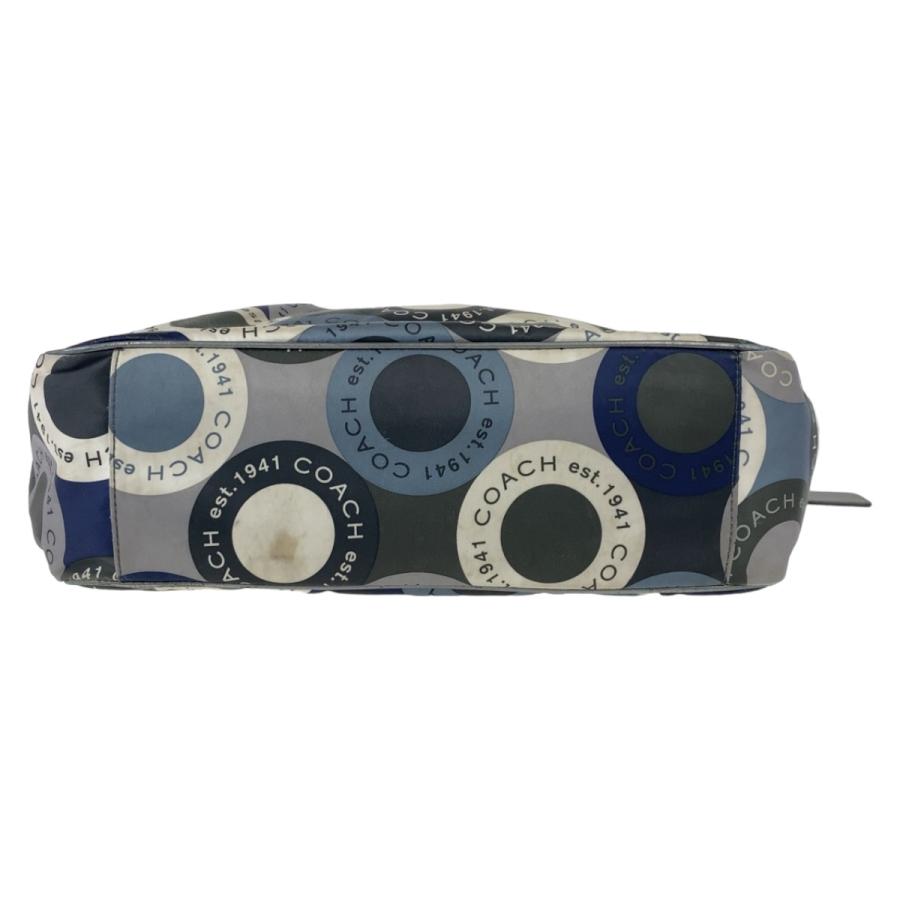 COACH 美品 コーチ スナップヘッド ブルー マルチカラー シルバー金具  