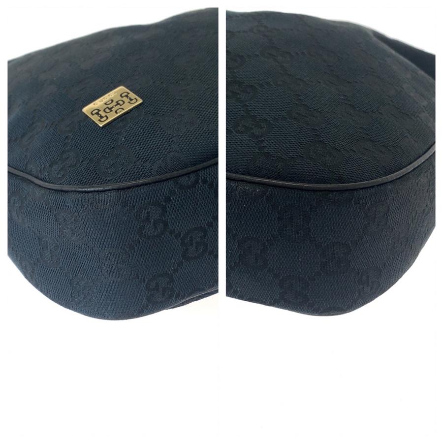 GUCCI（グッチ） 美品 ホーボー ブラック シルバー金具 GGキャンバス