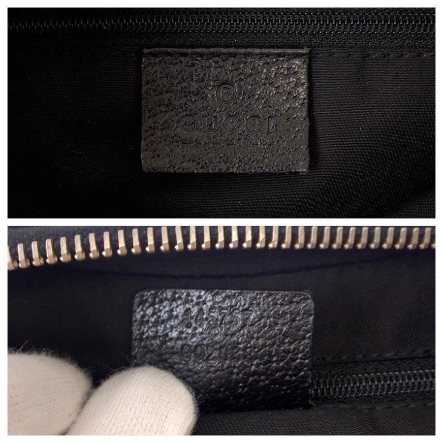 GUCCI（グッチ） 美品 ホーボー ブラック シルバー金具 GGキャンバス