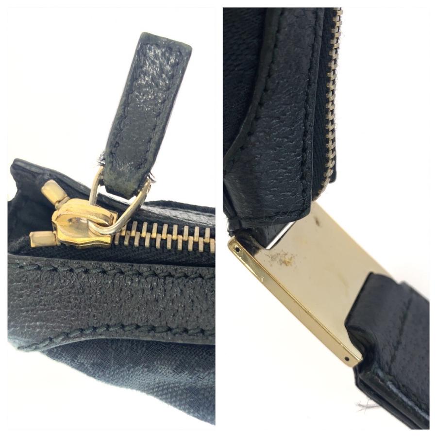 GUCCI（グッチ） 美品 ホーボー ブラック シルバー金具 GGキャンバス