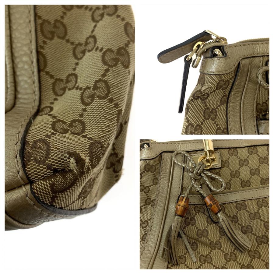 GUCCI（グッチ） ベラ バンブー リボン タッセル ブラウン ゴールド 