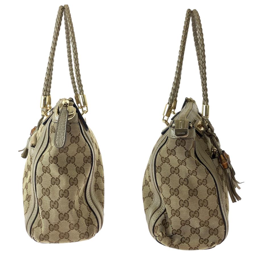 GUCCI（グッチ） ベラ バンブー リボン タッセル ブラウン ゴールド 