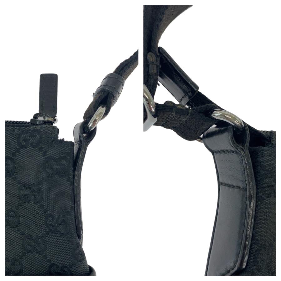 美品✨ GUCCI ショルダーバッグ GG キャンバス シルバー金具 ブラック GUCCI 美品 グッチ ブラック 黒 シルバー金具 GGキャンバス