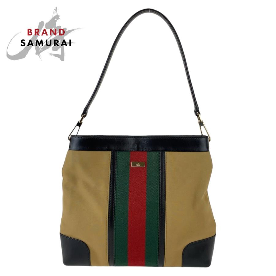 CHLOE&LEON【美品】GUCCI グッチ シェリーライン ボディバッ GUCCI（グッチ） 美品 シェリーライン ベージュ マルチカラー ゴールド