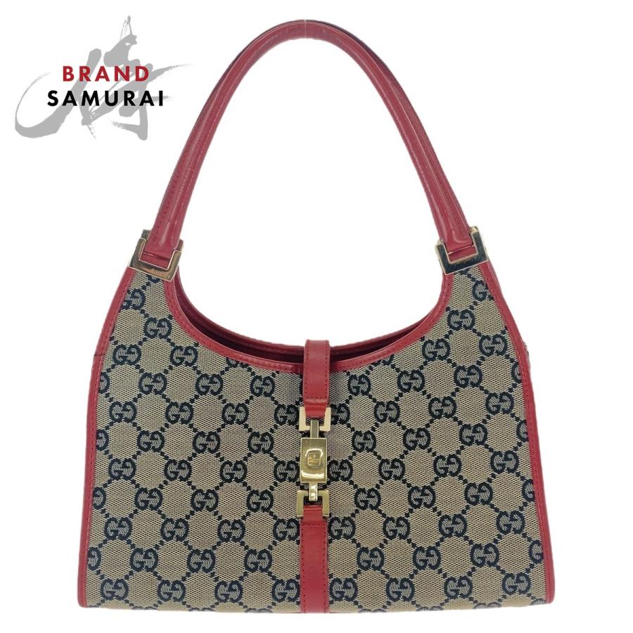 GUCCI（グッチ） ジャッキー レッド ベージュ ゴールド金具 GG 