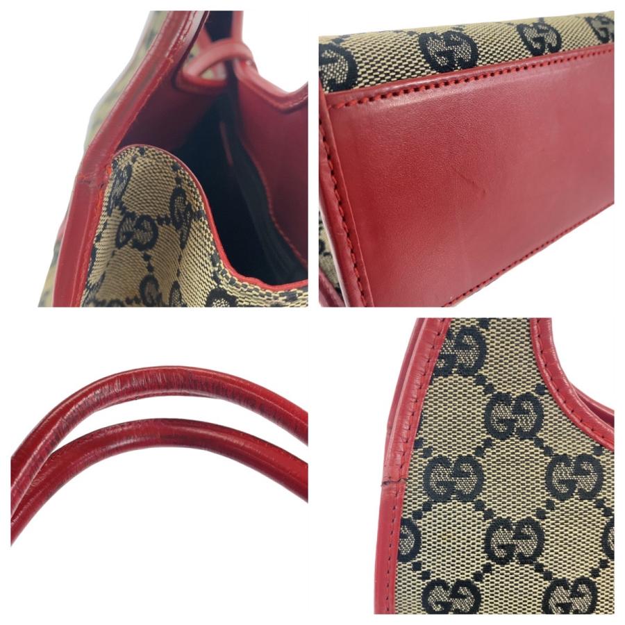 GUCCI（グッチ） ジャッキー レッド ベージュ ゴールド金具 GG 