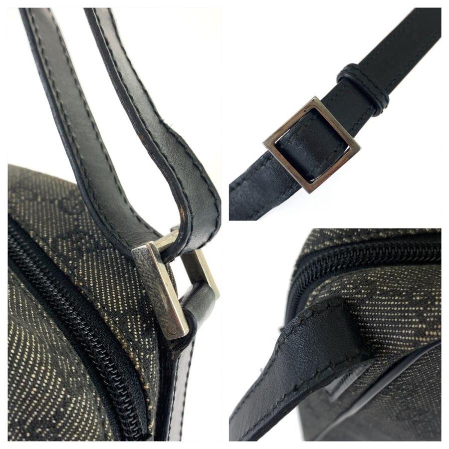 GUCCI（グッチ） グレー ブラック シルバー金具 GGキャンバス 3136