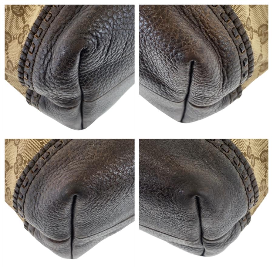 GUCCI（グッチ） 美品 バンブー ブラウン ゴールド金具 GGキャンバス