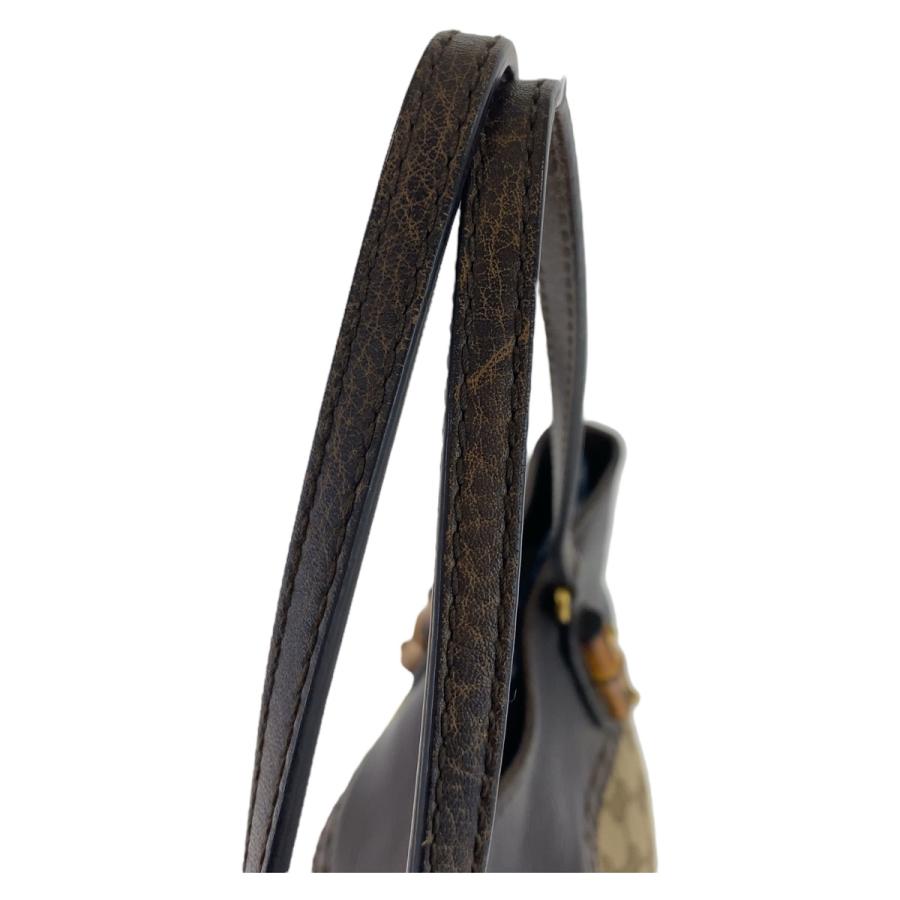 GUCCI（グッチ） 美品 バンブー ブラウン ゴールド金具 GGキャンバス