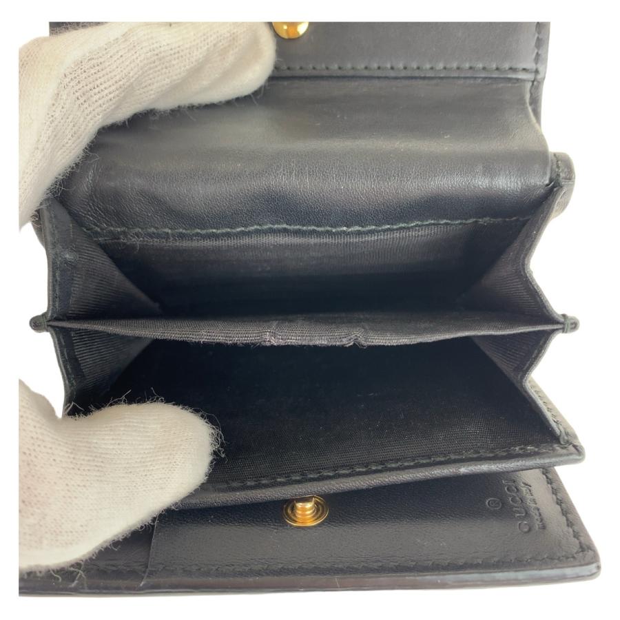 GUCCI グッチ シェリーライン シルヴィ ブラック ゴールド金具 レザー