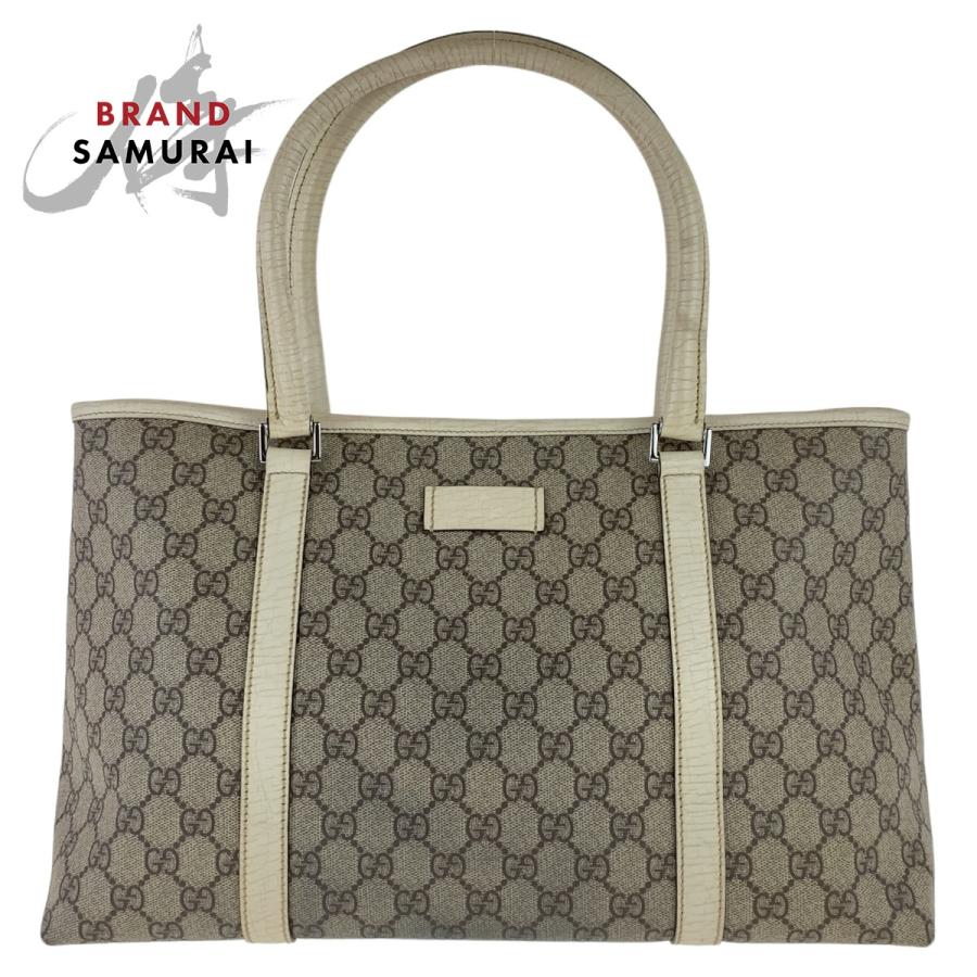 GUCCI グッチ GGスプリーム ベージュ アイボリー シルバー金具 114595  