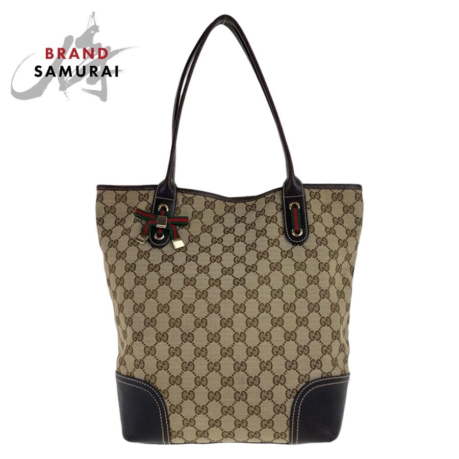 GUCCI（グッチ） 美品 プリンシー シェリーライン ブラウン ベージュ 