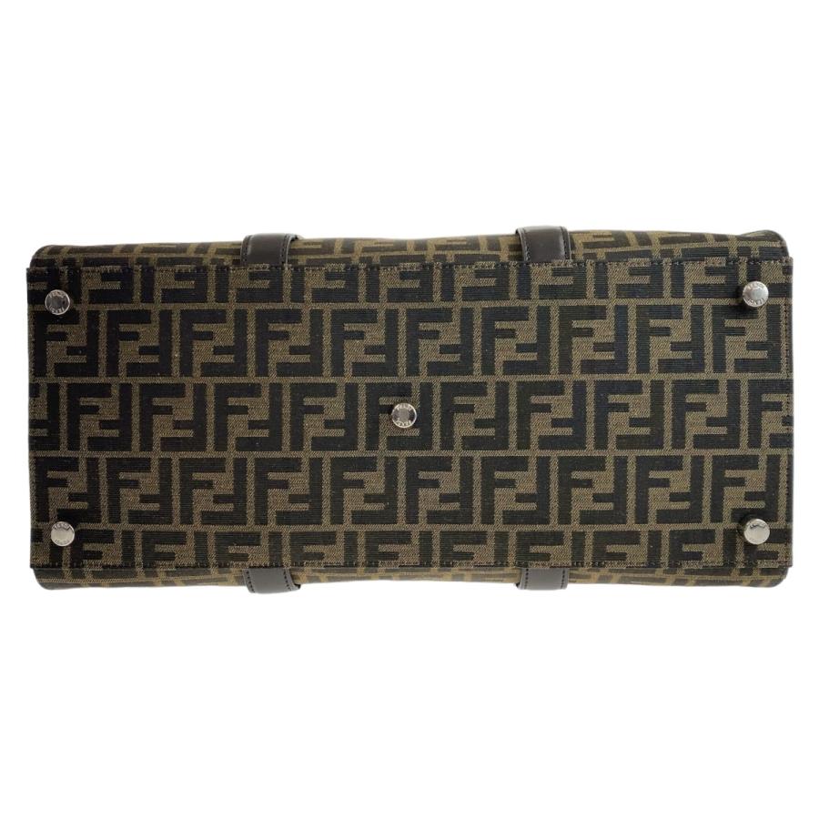 FENDI（フェンディ） 超美品 ズッカ ブラウン シルバー金具 キャンバス