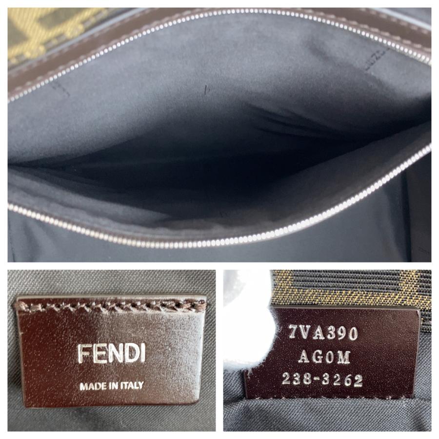 FENDI（フェンディ） 超美品 ズッカ ブラウン シルバー金具 キャンバス