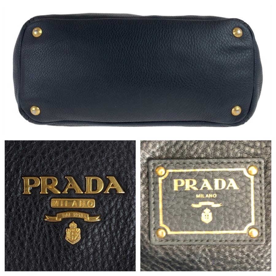 PRADA（プラダ） 美品 ヴィッテロダイノ ブラック 黒 ゴールド金具
