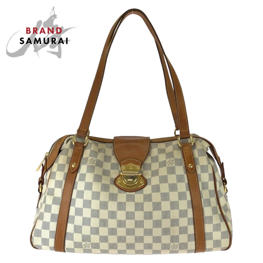 ルイヴィトン ダミエ アズール ストレーザPM ホワイト ブラウン  