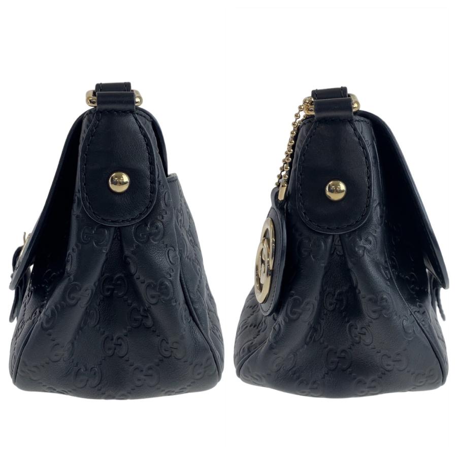 GUCCI（グッチ） 美品 グッチシマ ブラック 黒 ゴールド金具 レザー