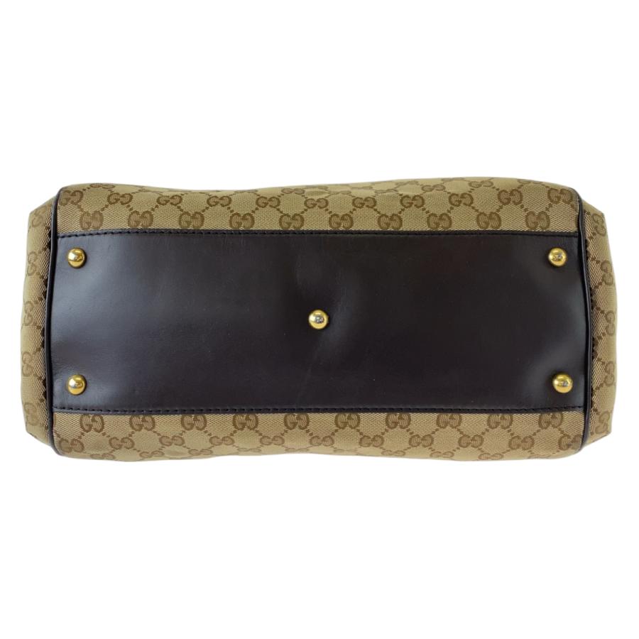 GUCCI 美品 グッチ インターロッキング ブラウン ゴールド金具