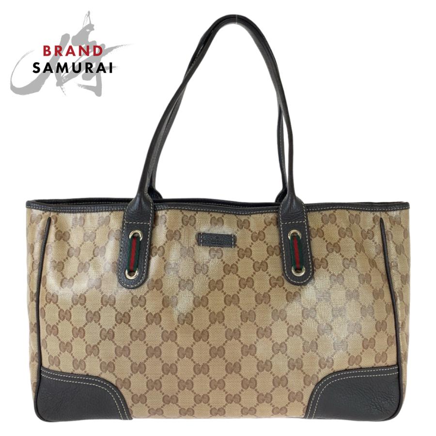 GUCCI（グッチ） 美品 GGクリスタル シェリーライン ブラウン ベージュ