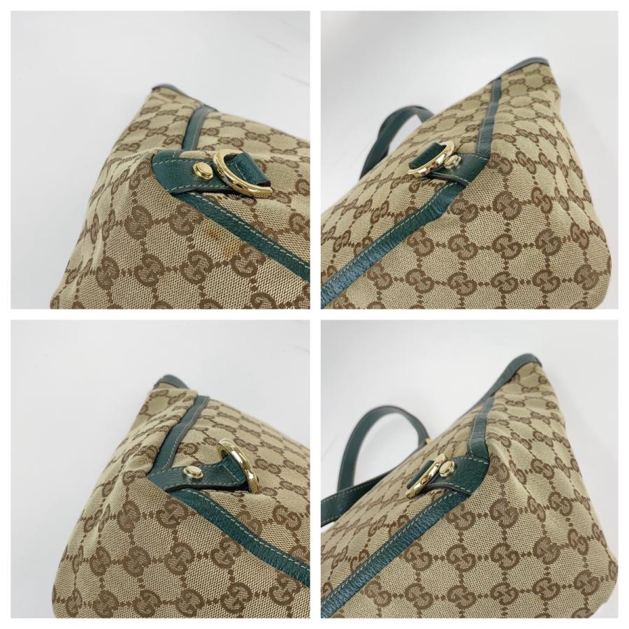 GUCCI（グッチ） アビー ベージュ グリーン ゴールド金具 GGキャンバス