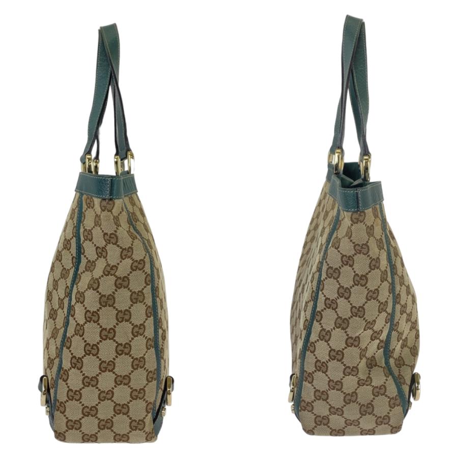 GUCCI（グッチ） アビー ベージュ グリーン ゴールド金具 GGキャンバス