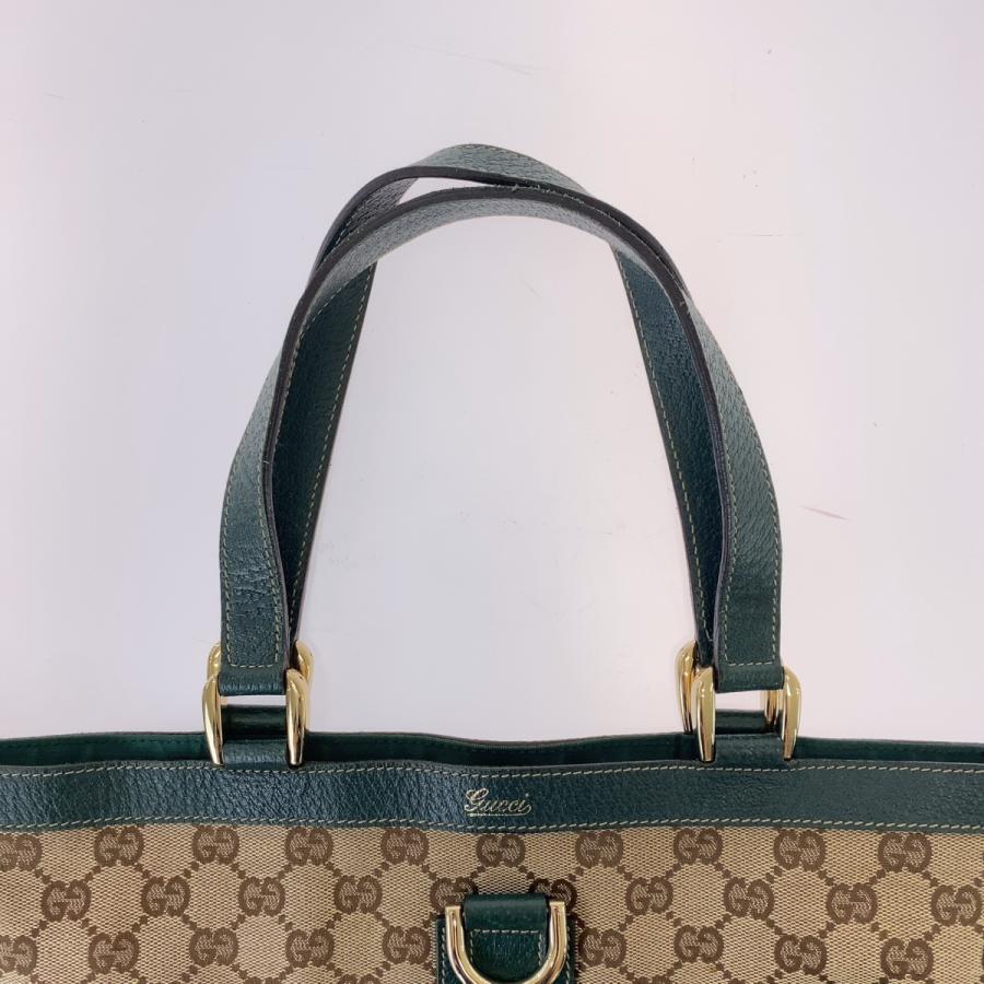 GUCCI（グッチ） アビー ベージュ グリーン ゴールド金具 GGキャンバス