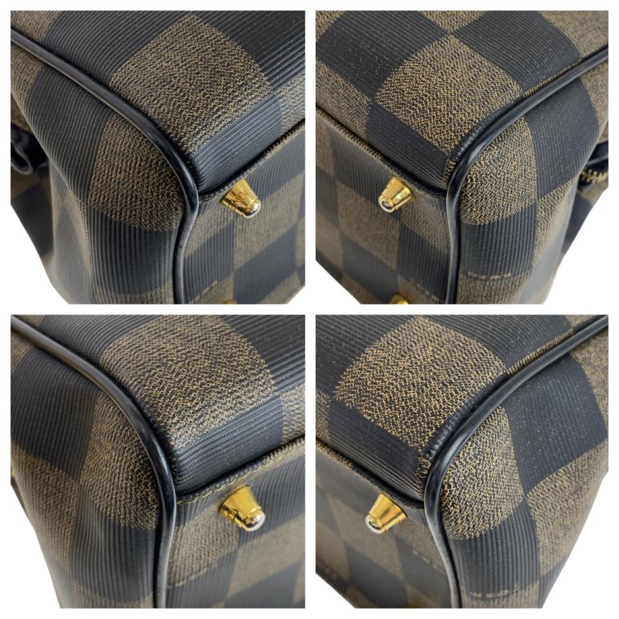 FENDI 美品 フェンディ ペカン ブラウン ゴールド金具 PVC/レザー