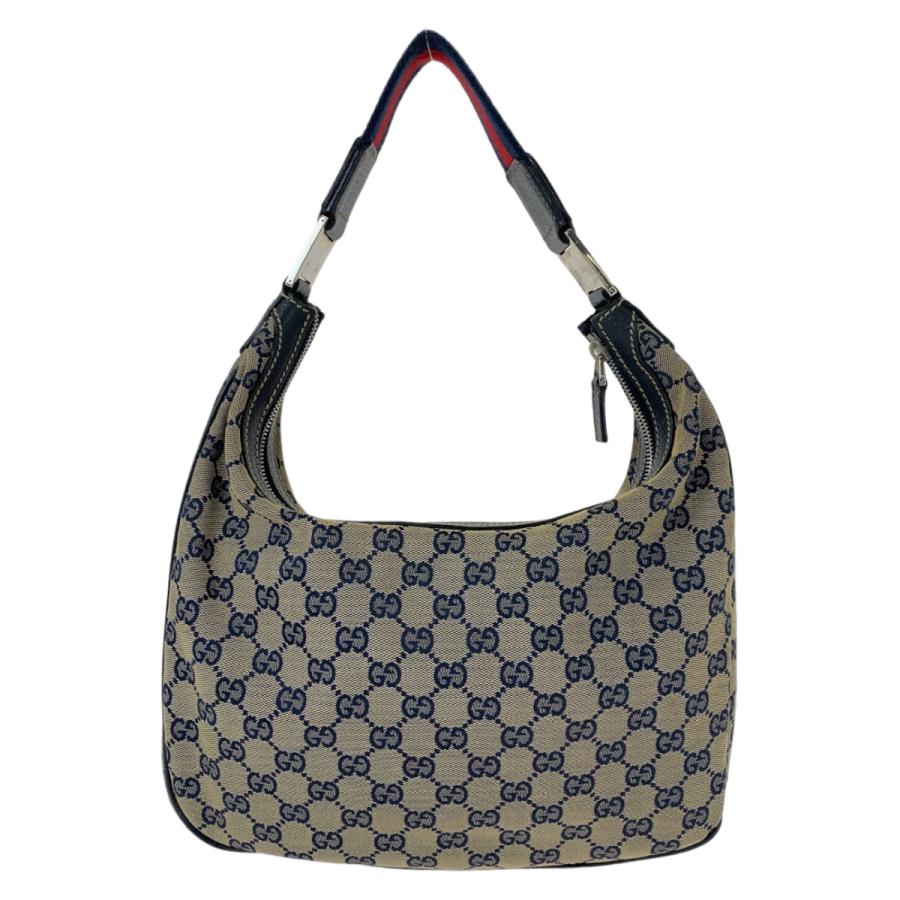 GUCCI（グッチ） 美品 シェリーライン ネイビー グレー シルバー金具