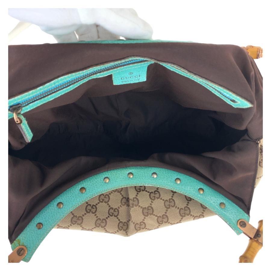 GUCCI（グッチ） バンブー スタッズ ベージュ ライトブルー ゴールド