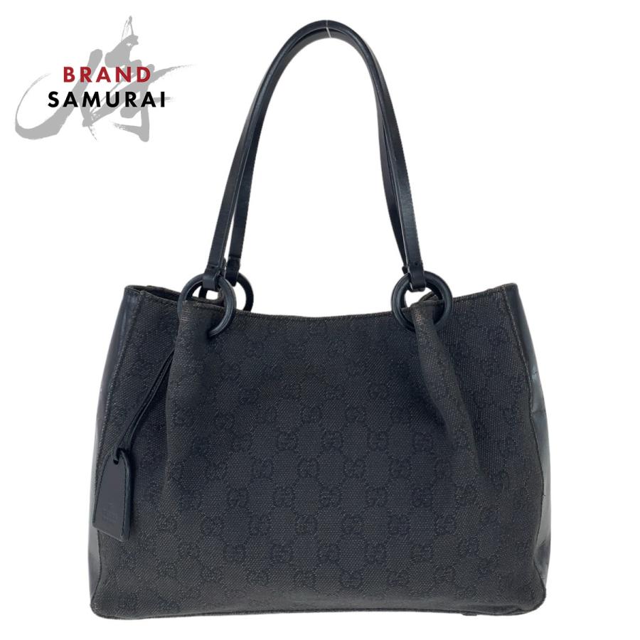 GUCCI（グッチ） GG柄 ブラック 黒 シルバー金具 GGキャンバス/レザー
