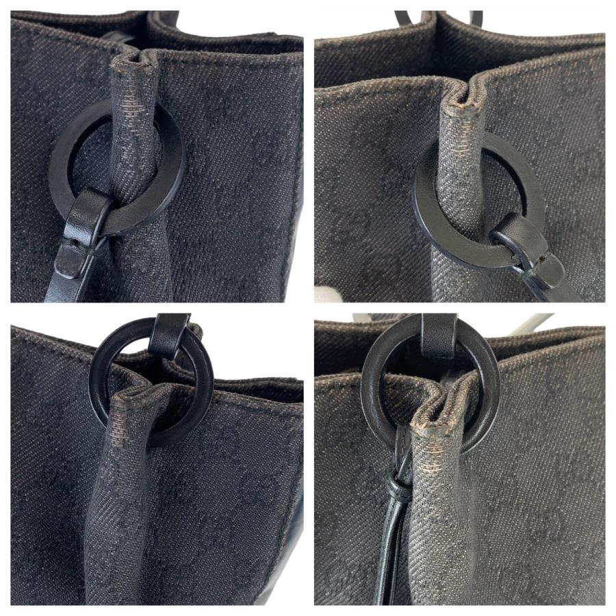 GUCCI（グッチ） GG柄 ブラック 黒 シルバー金具 GGキャンバス/レザー