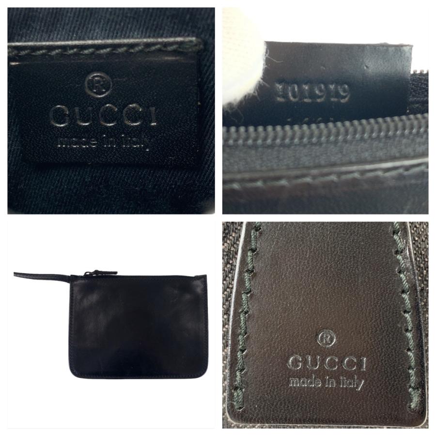 GUCCI（グッチ） GG柄 ブラック 黒 シルバー金具 GGキャンバス/レザー