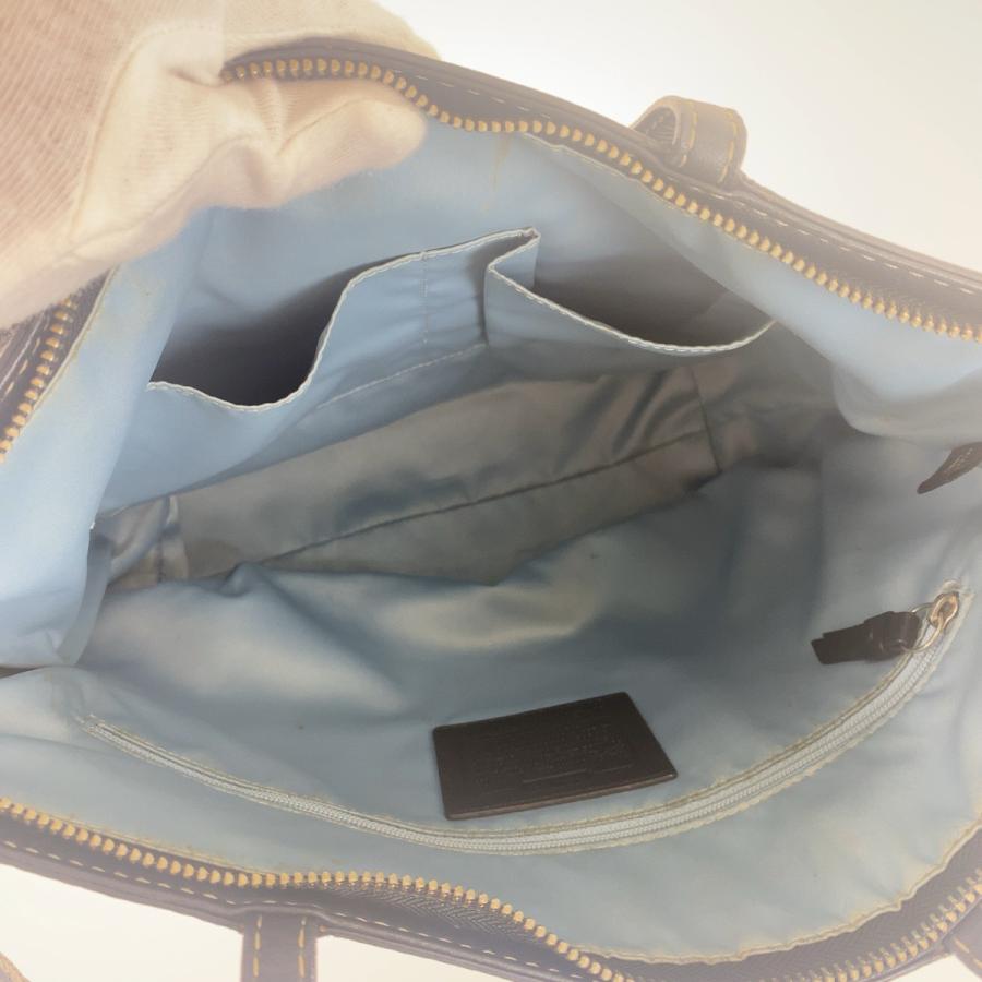 COACH（コーチ） ビッグシグネチャー ブラック シルバー金具 レザー