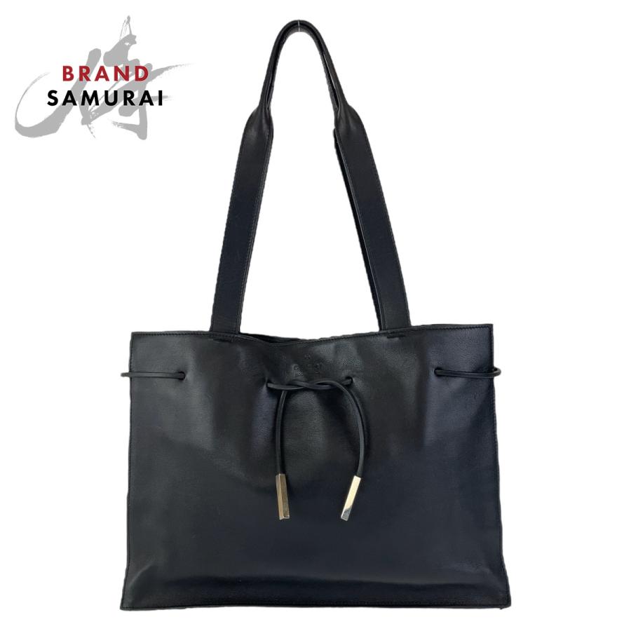 GUCCI グッチ ブラック 黒 シルバー金具 レザー 002.1053 トートバッグ 