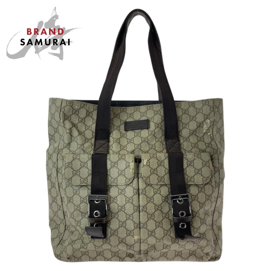 GUCCI トートバッグ GGスプリーム レザー A4収納可能 大容量 GUCCI グッチ GG スプリーム レザー トートバッグ A4収納