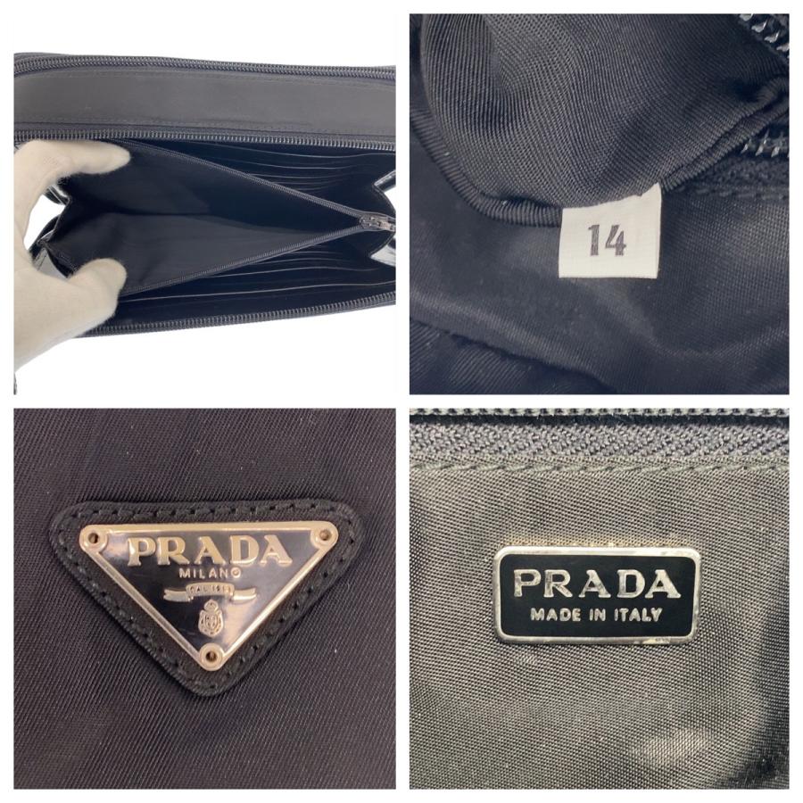 PRADA（プラダ） 美品 テスート 三角ロゴプレート ブラック 黒
