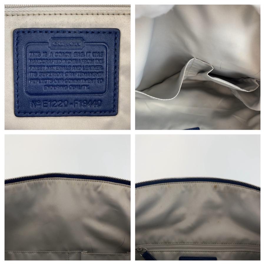 COACH（コーチ） 美品 シグネチャー ラウラ ネイビー ブルー