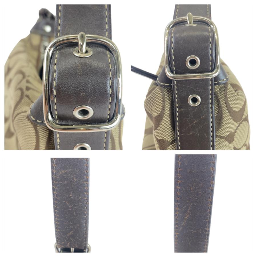 COACH（コーチ） シグネチャー ブラウン ベージュ シルバー金具