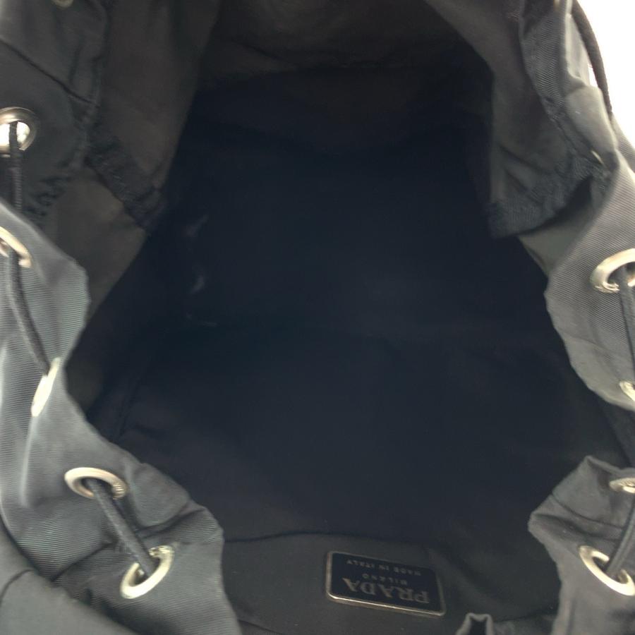 PRADA（プラダ） テスート 三角ロゴプレート ブラック 黒 シルバー金具