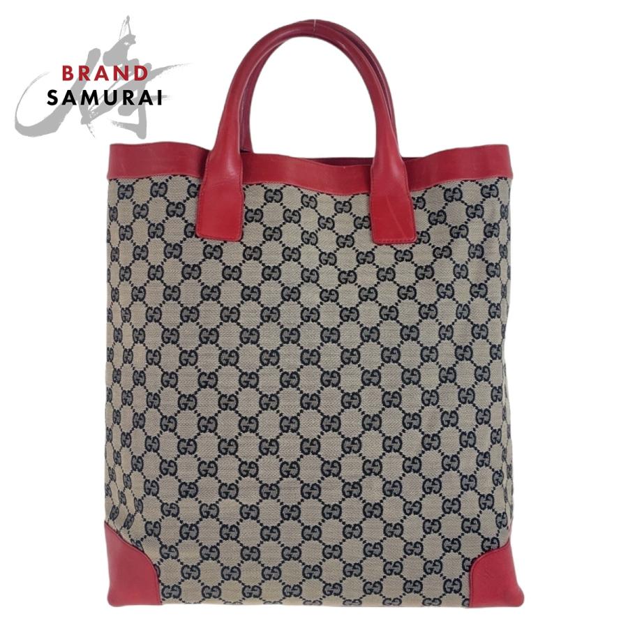 GUCCI グッチ GG柄 レッド グレー GGキャンバス/レザー 002 1121