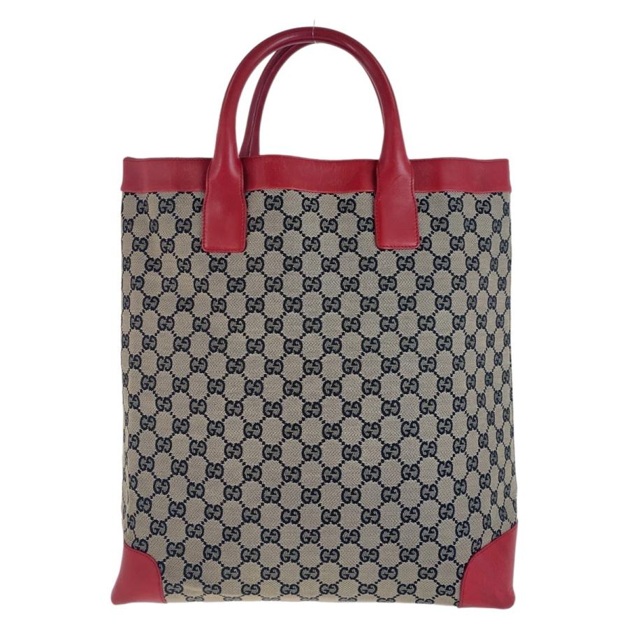 GUCCI（グッチ） GG柄 レッド グレー GGキャンバス/レザー 002 1121