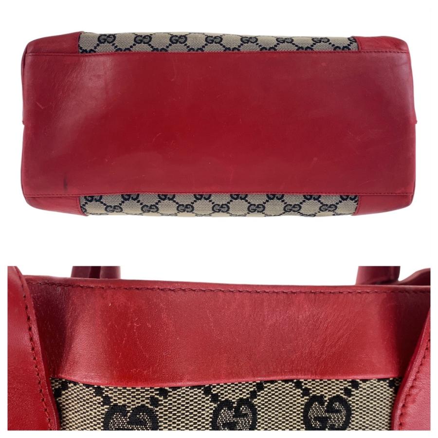 GUCCI（グッチ） GG柄 レッド グレー GGキャンバス/レザー 002 1121