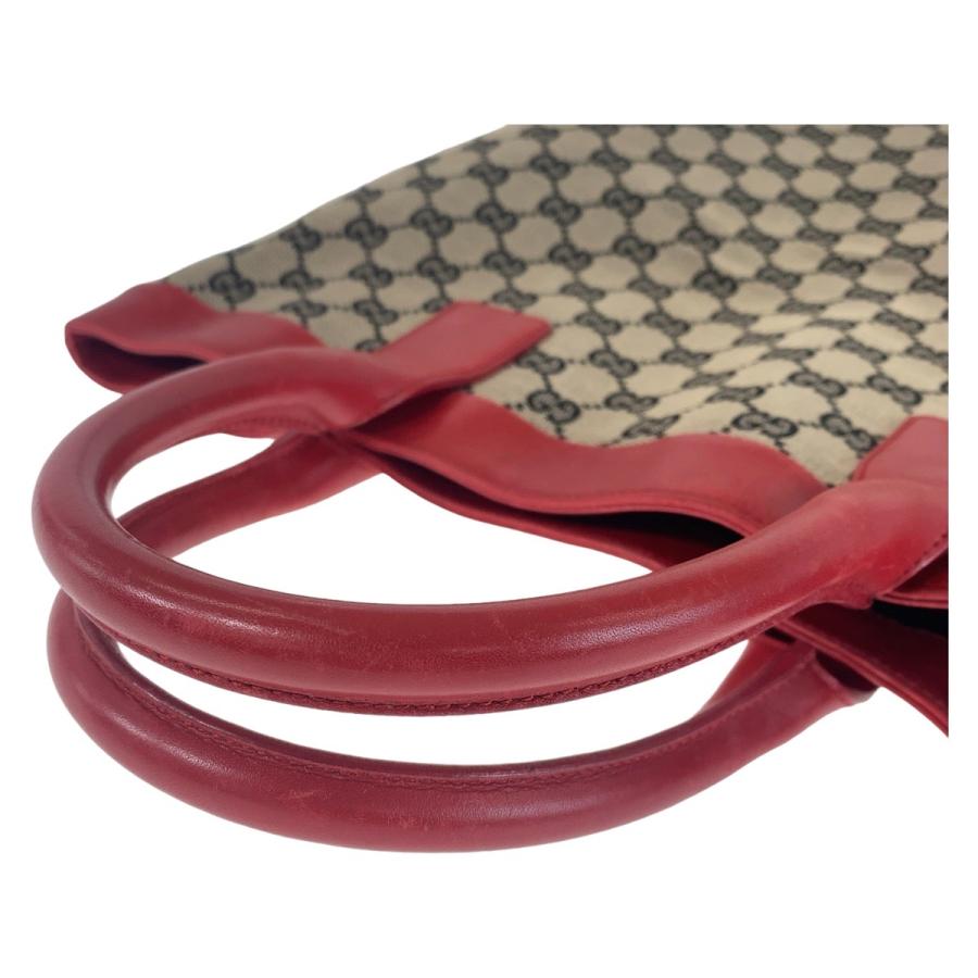 GUCCI（グッチ） GG柄 レッド グレー GGキャンバス/レザー 002 1121