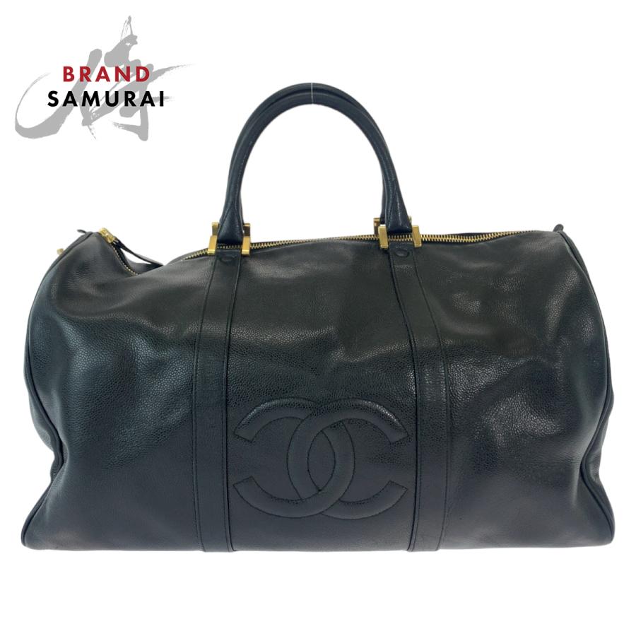 CHANEL 美品 シャネル ヴィンテージ ココマーク ブラック 黒 ゴールド 