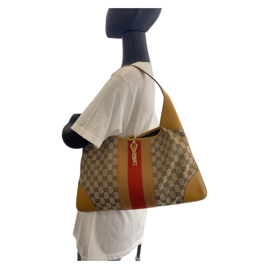 GUCCI グッチ ジャッキー　ハンドバッグ シェリーライン キャンバス GUCCI グッチ ジャッキー シェリーライン ベージュ キャメル