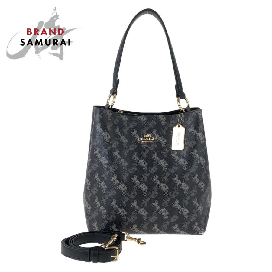 COACH（コーチ） ホースキャリッジ タウンバケット ブラック